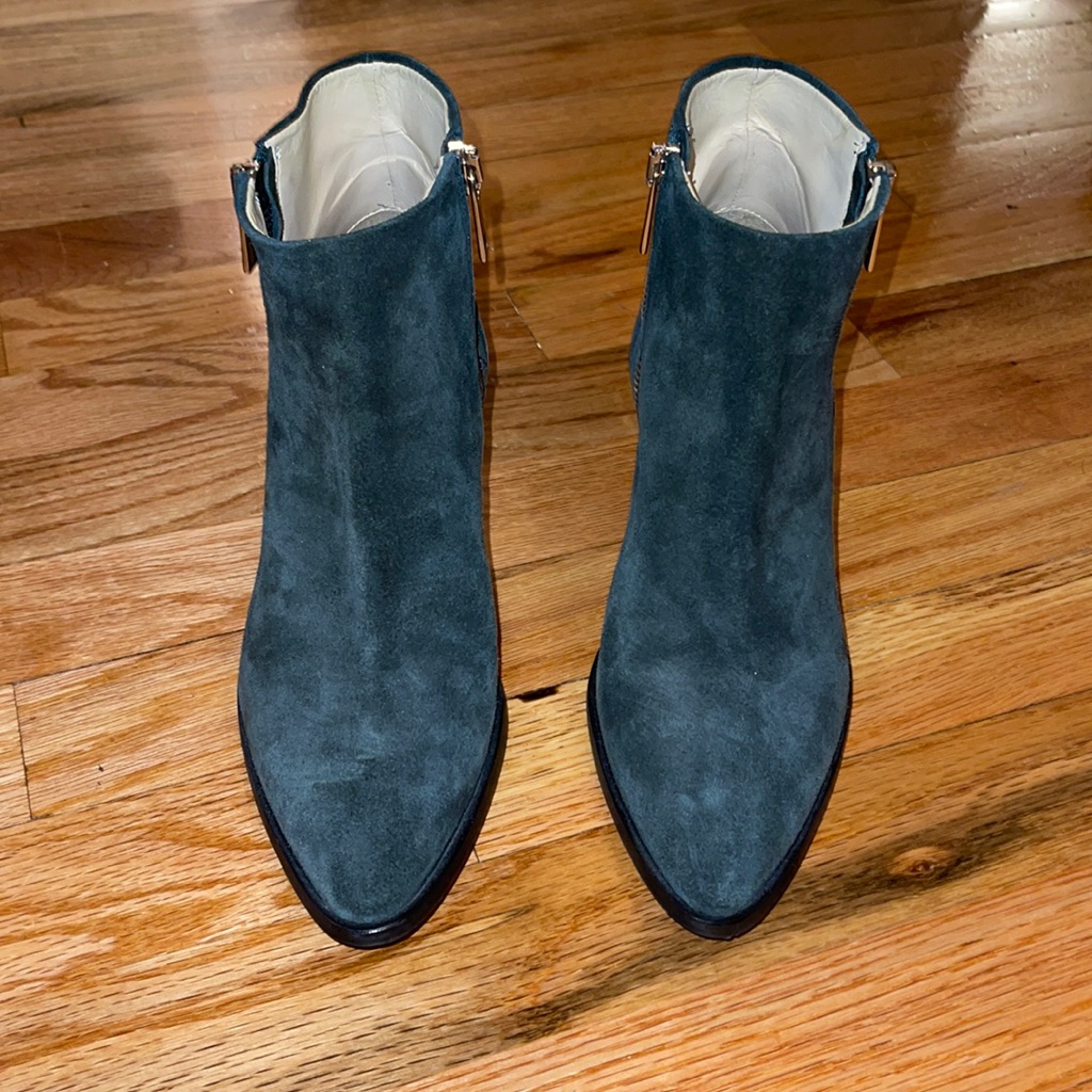 Bruno Magli Dahlia Suede Bootie Dark Green Suede